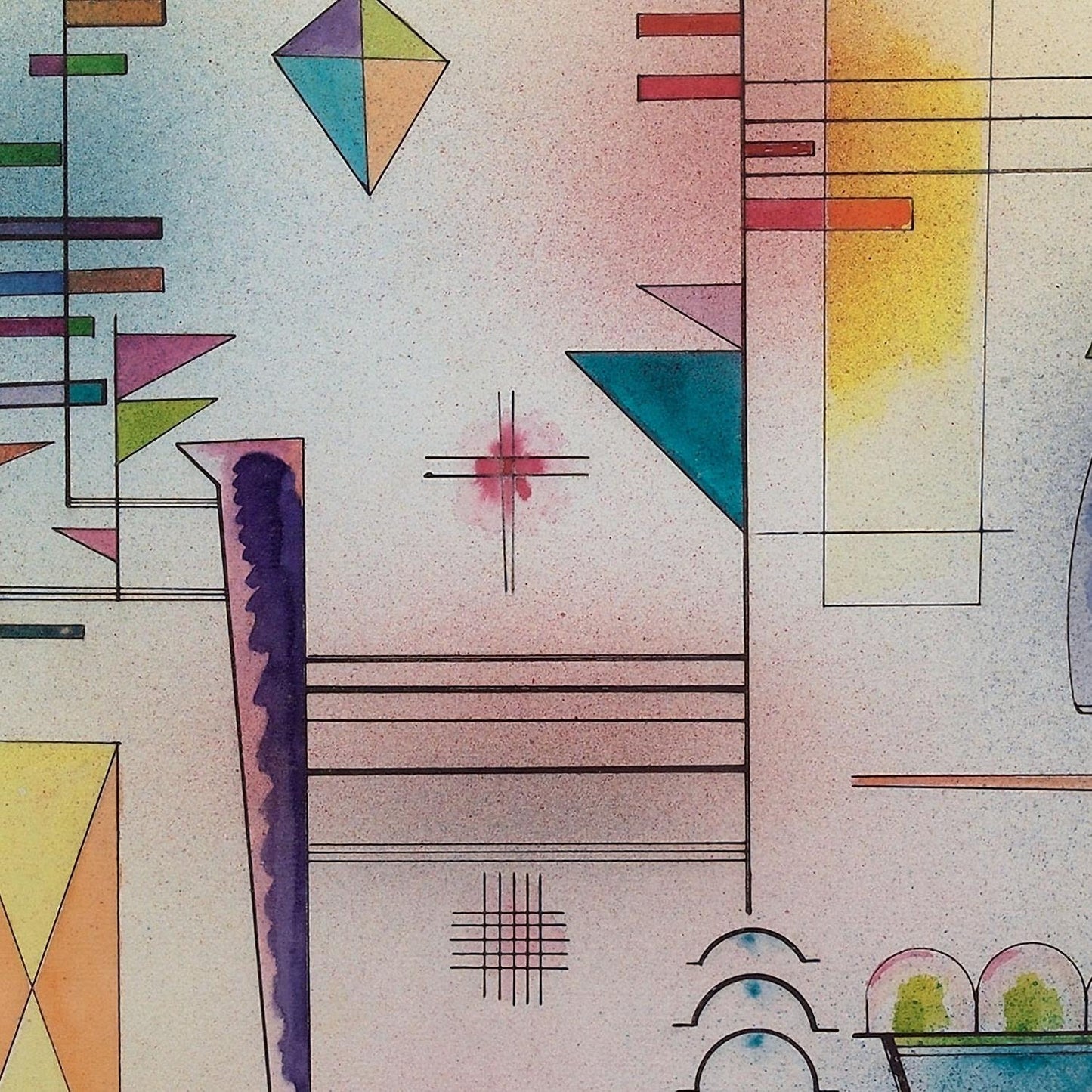 detail of the fine art reproduction from the centre
