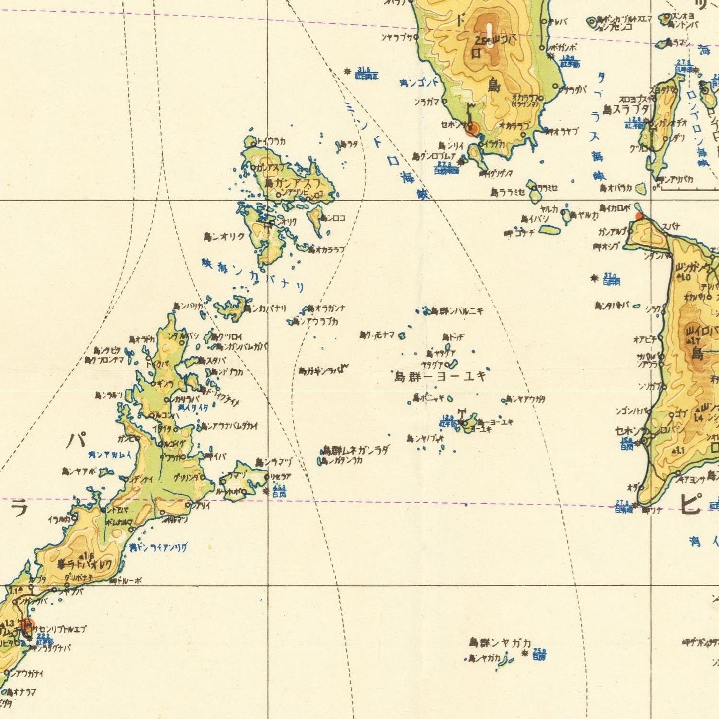 detail of the map from the centre
