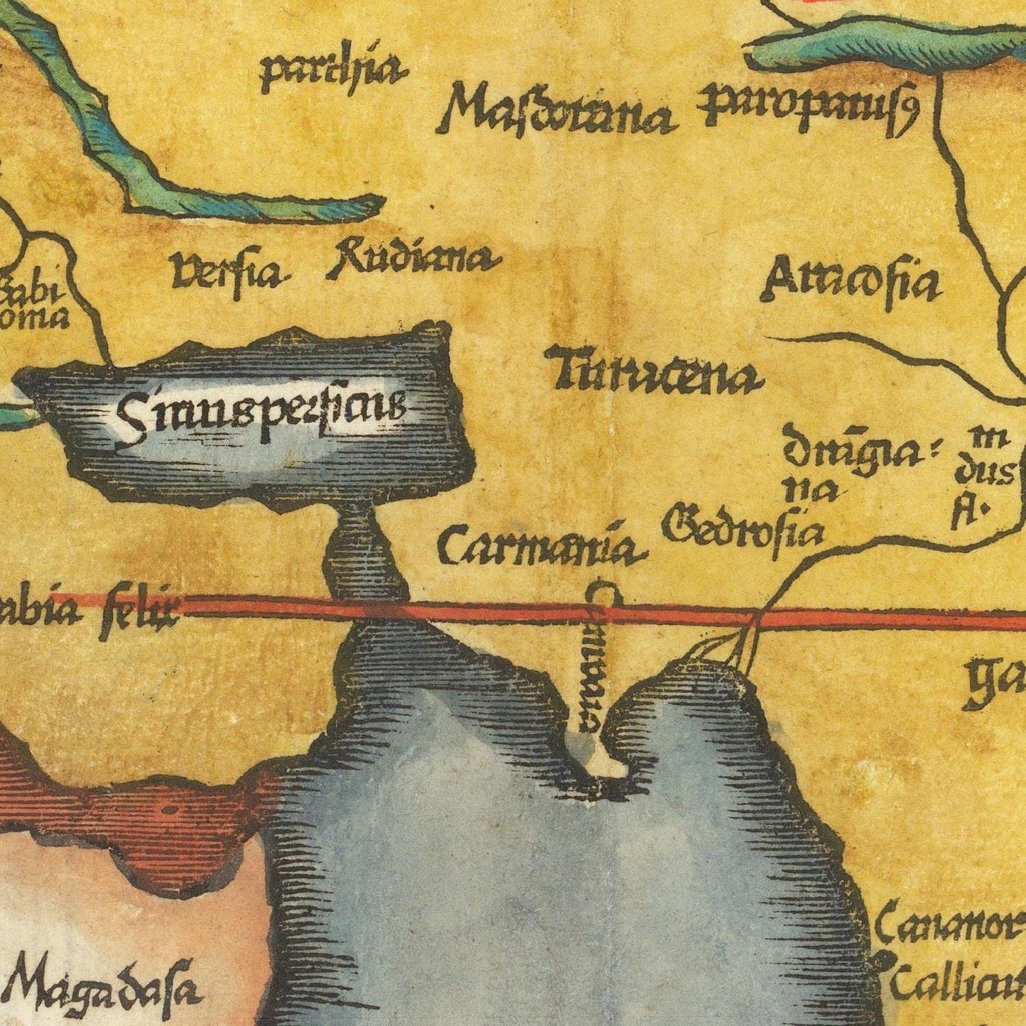 detail of the map from the centre
