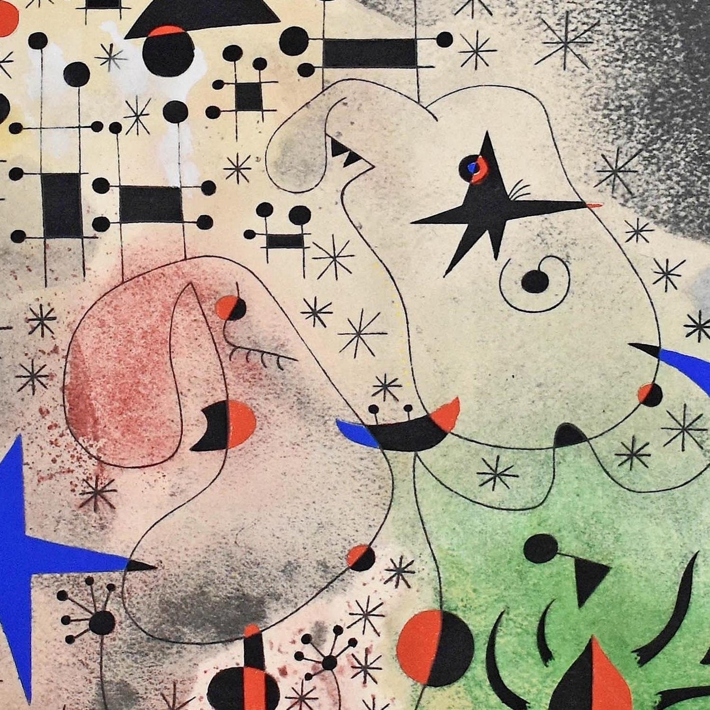 detail of the fine art reproduction from the centre