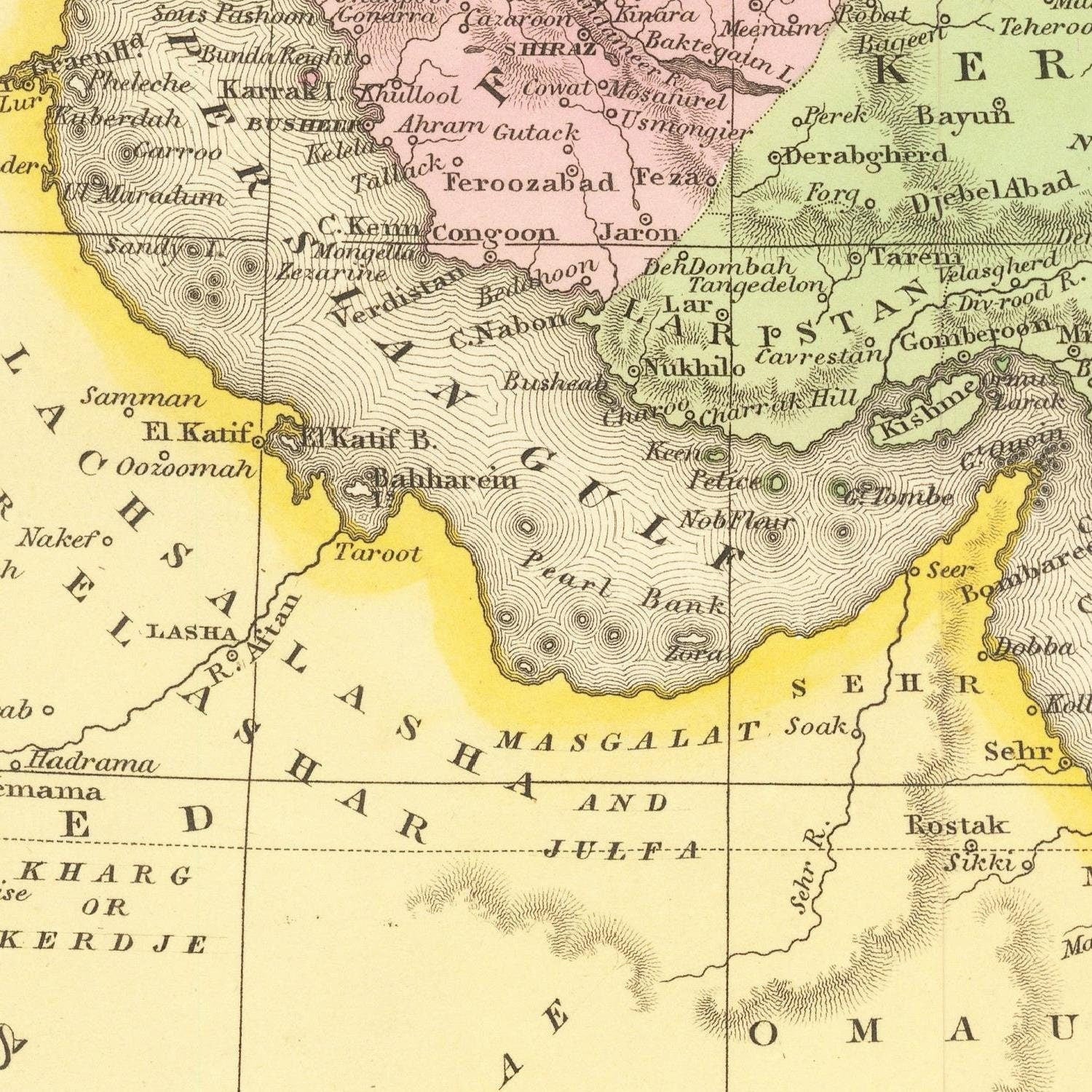 detail of the map from the centre