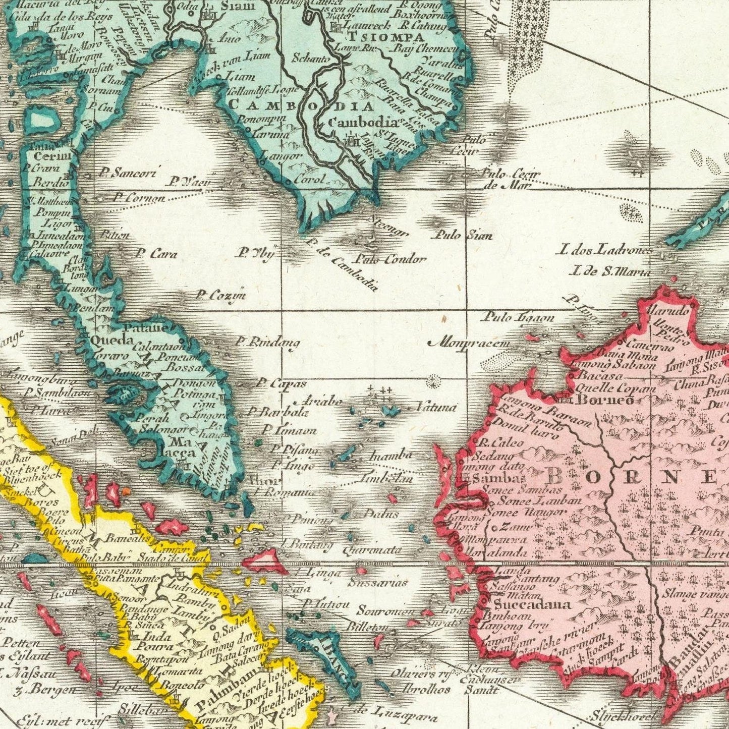 detail of the map from the centre