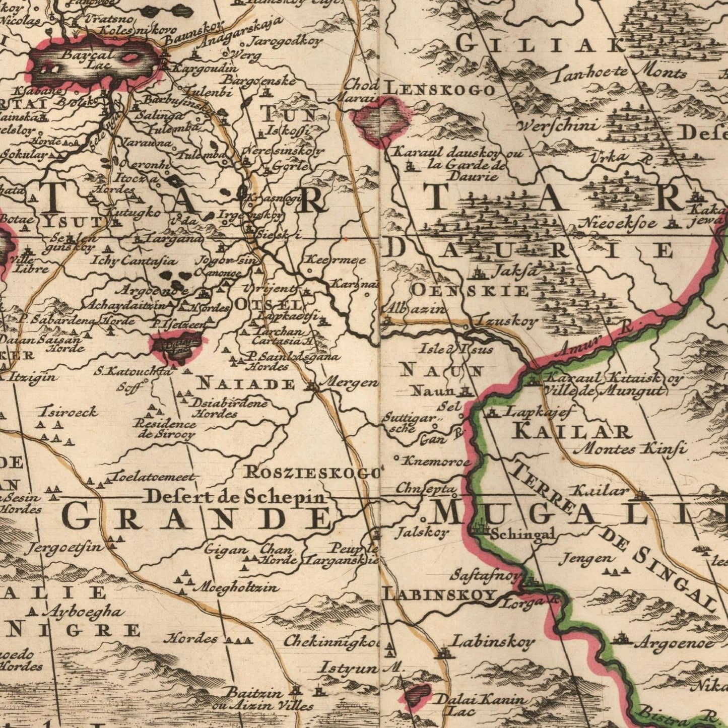 detail of the map from the centre