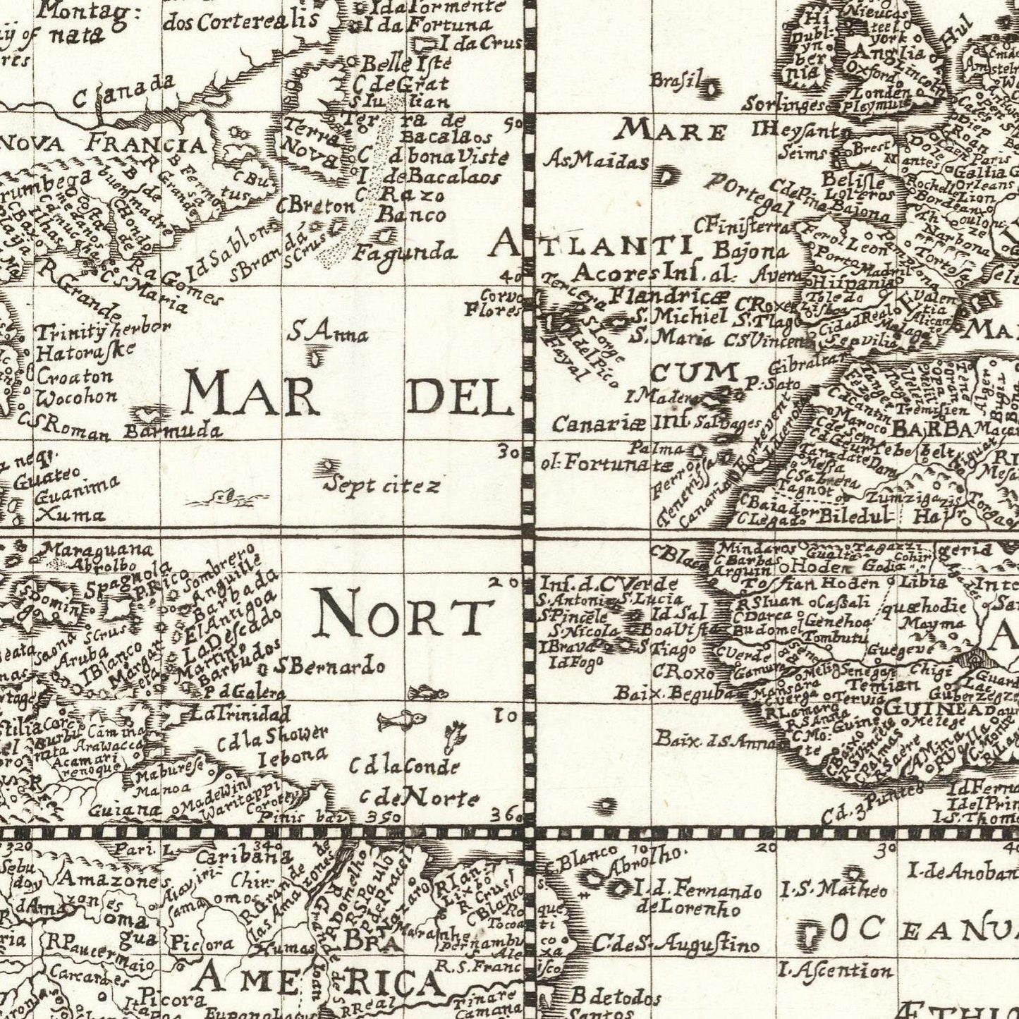 detail of the map from the centre