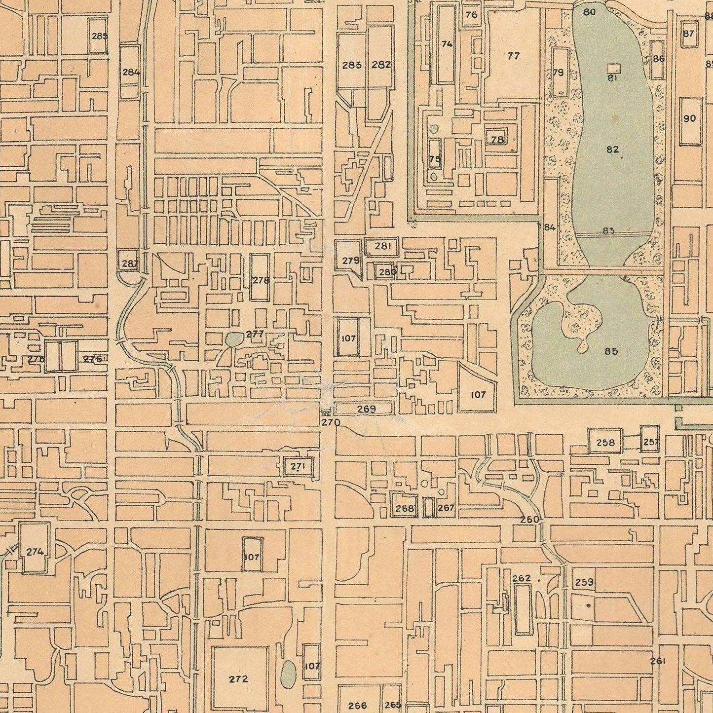 detail of the map from the centre