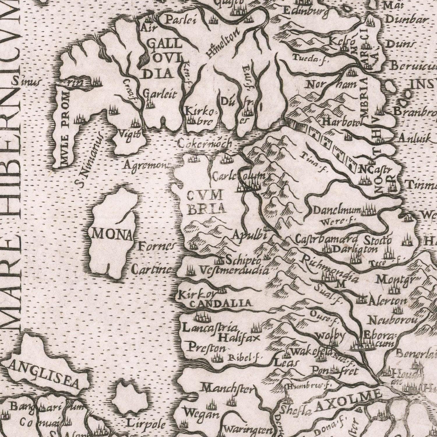 detail of the map from the centre