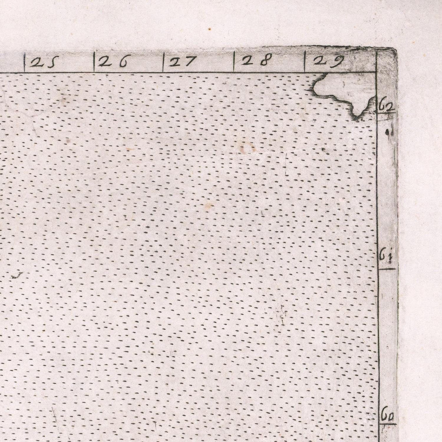 detail of the map from the top right corner