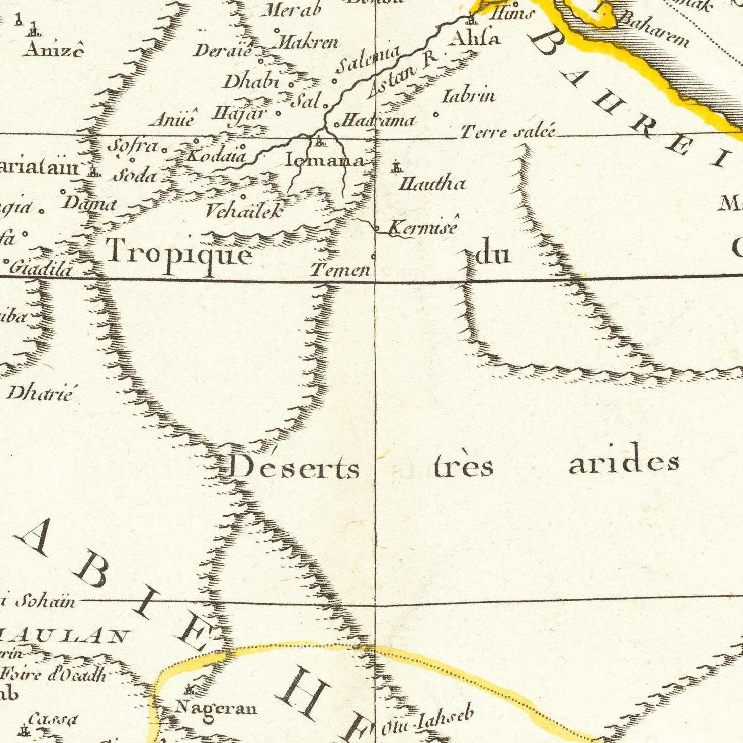 detail of the map from the centre