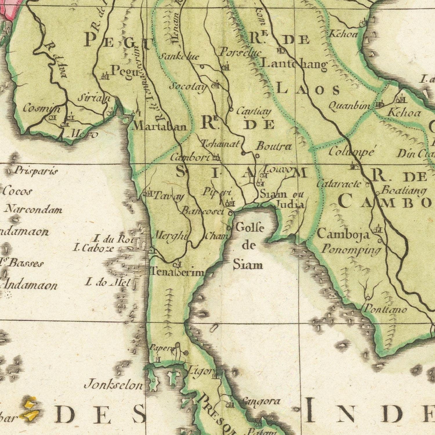 detail of the map from the centre