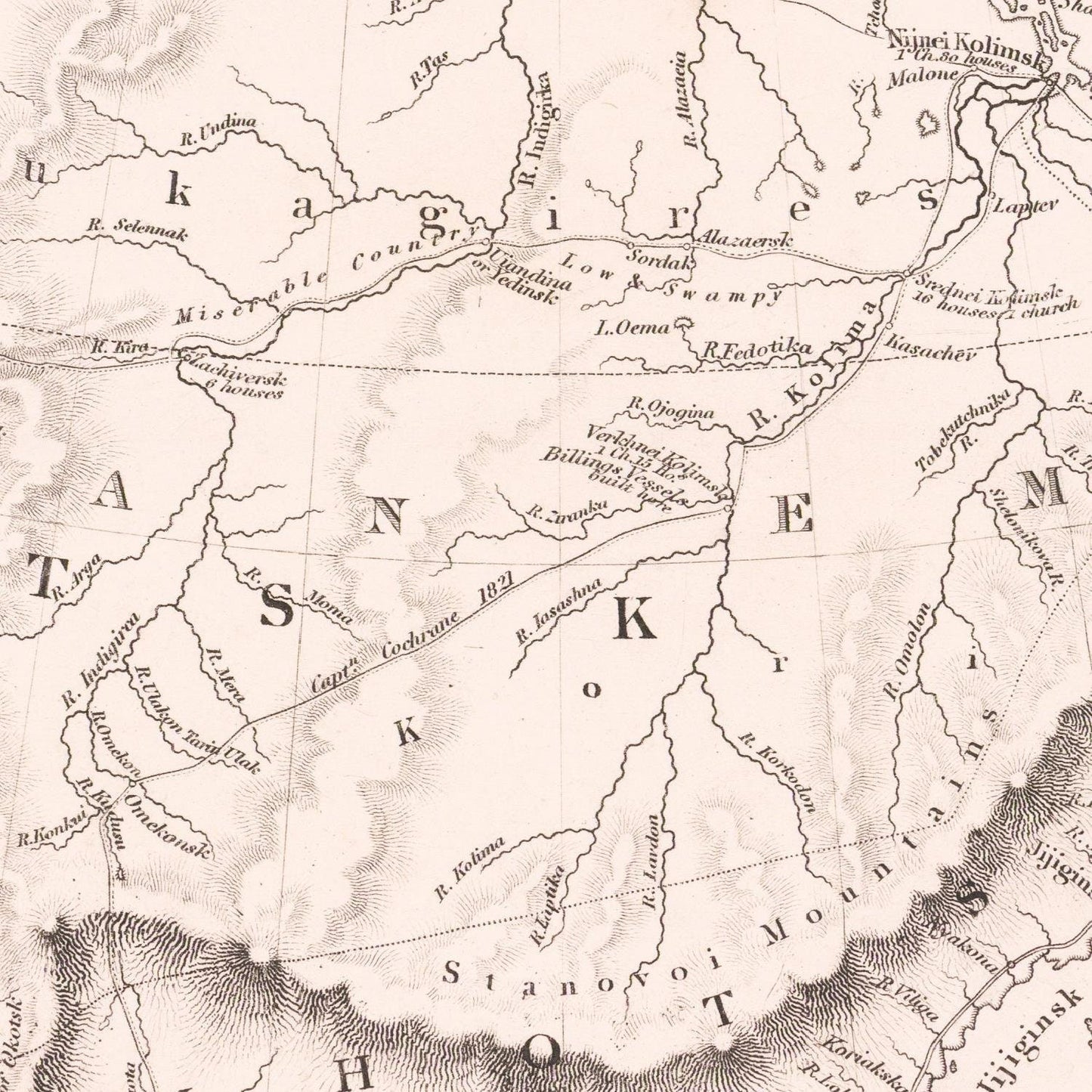 detail of the map from the centre