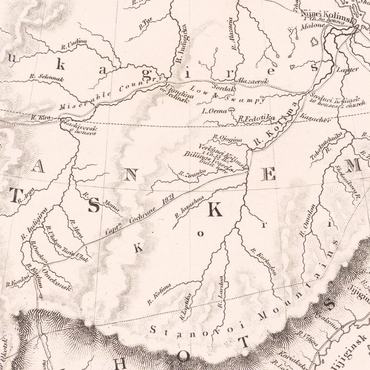 detail of the map from the centre