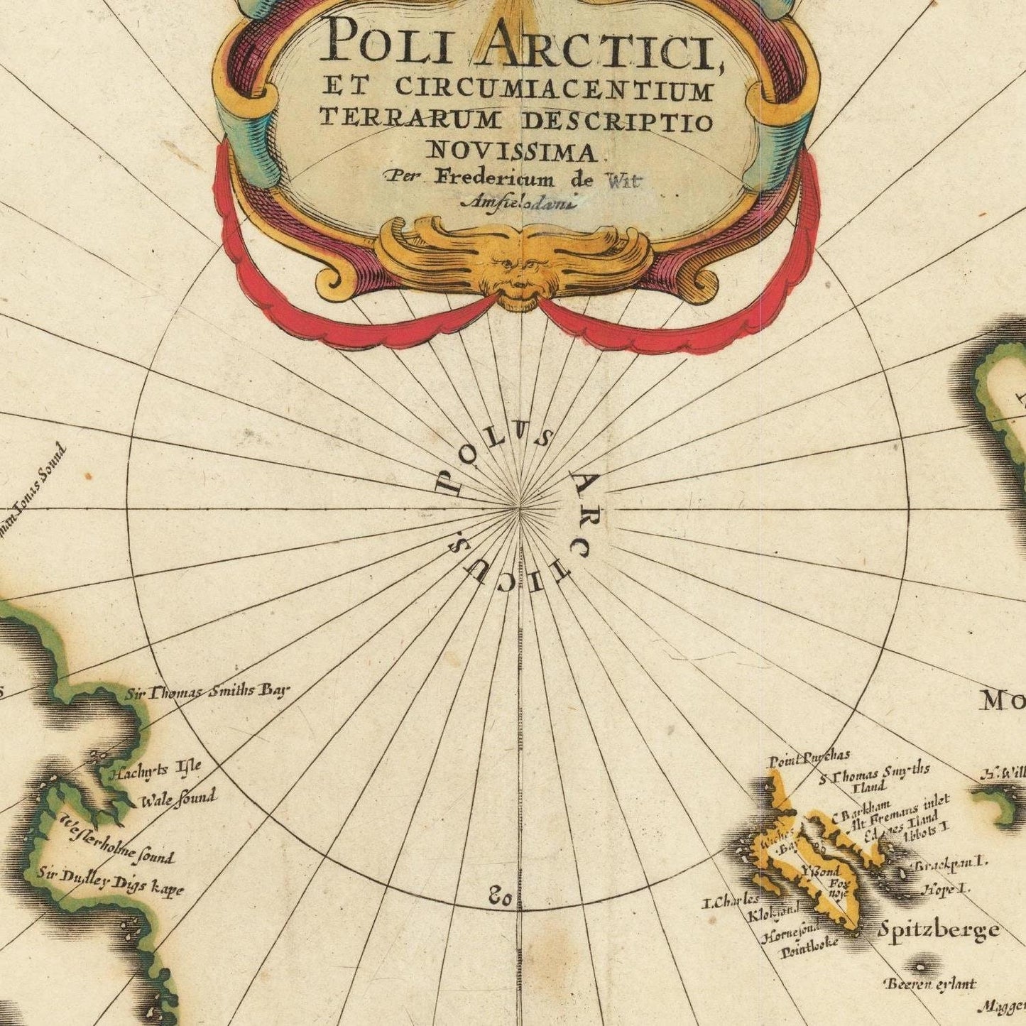 detail of the map from the centre