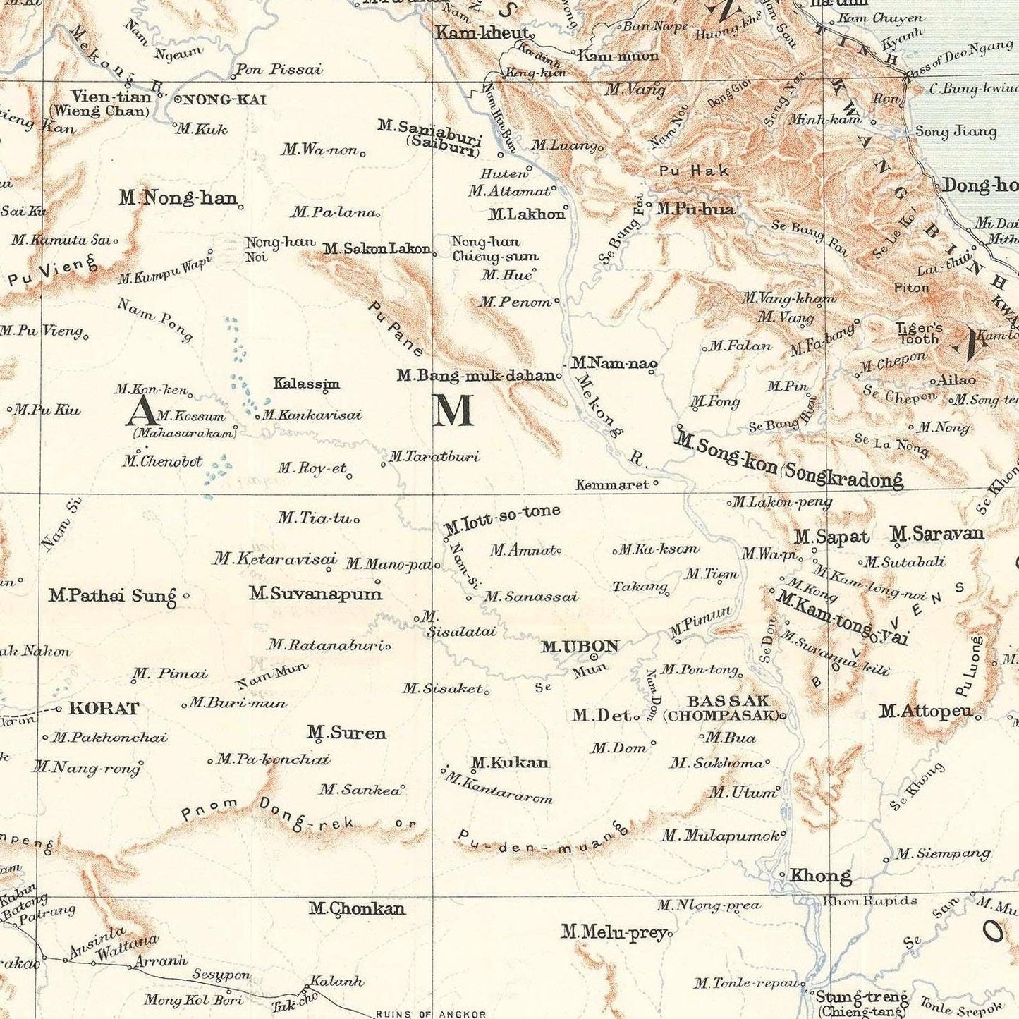 detail of the map from the centre