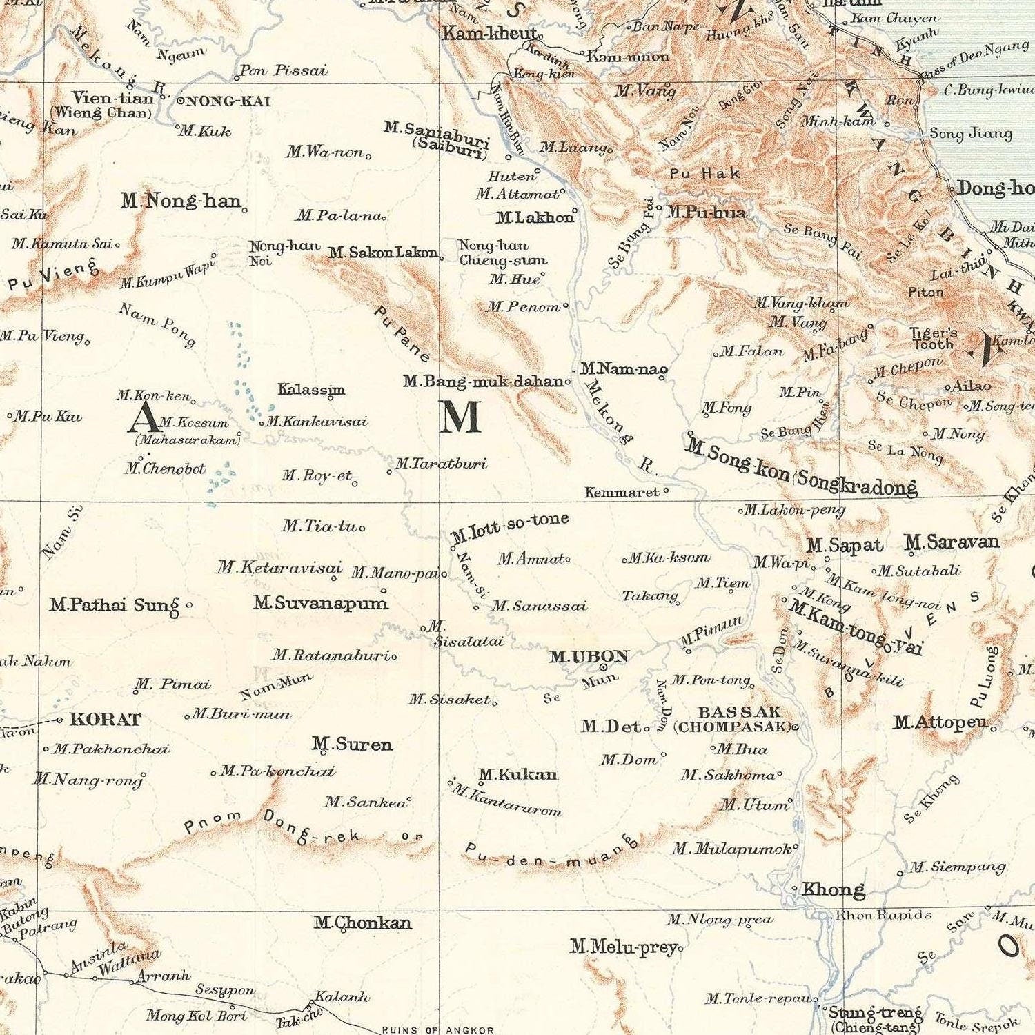 detail of the map from the centre
