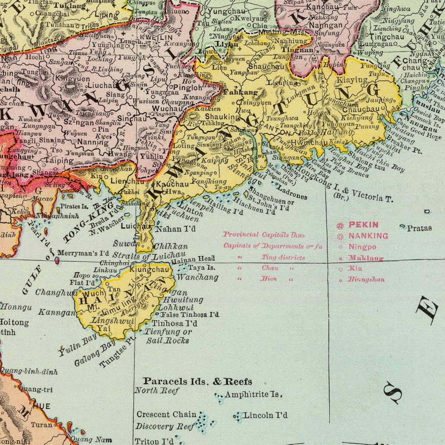 detail of the map from the centre