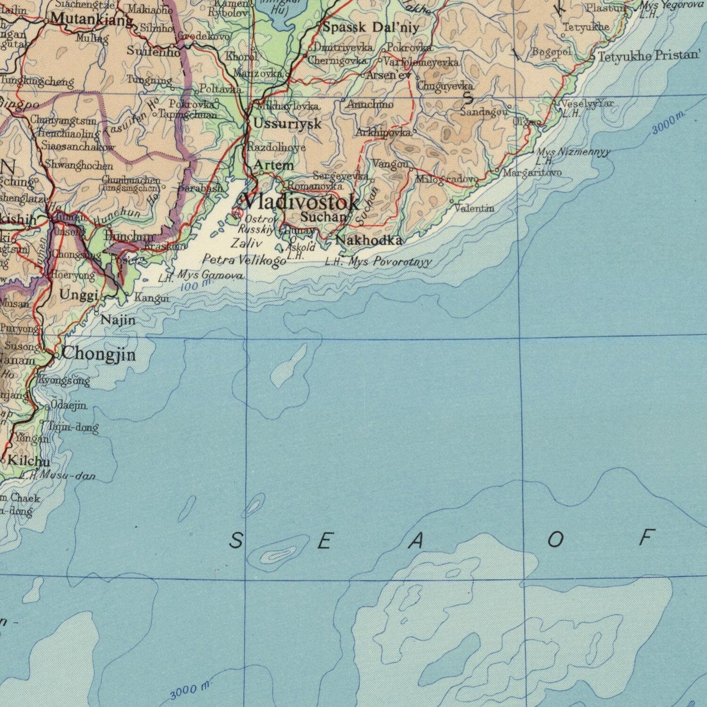 detail of the map from the centre