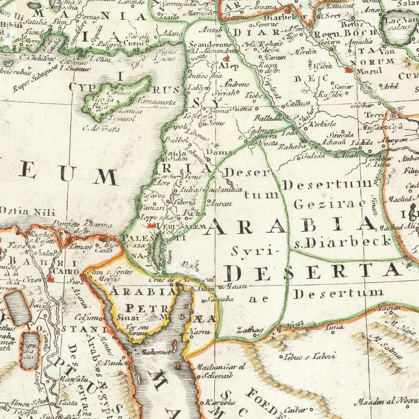 detail of the map from the centre