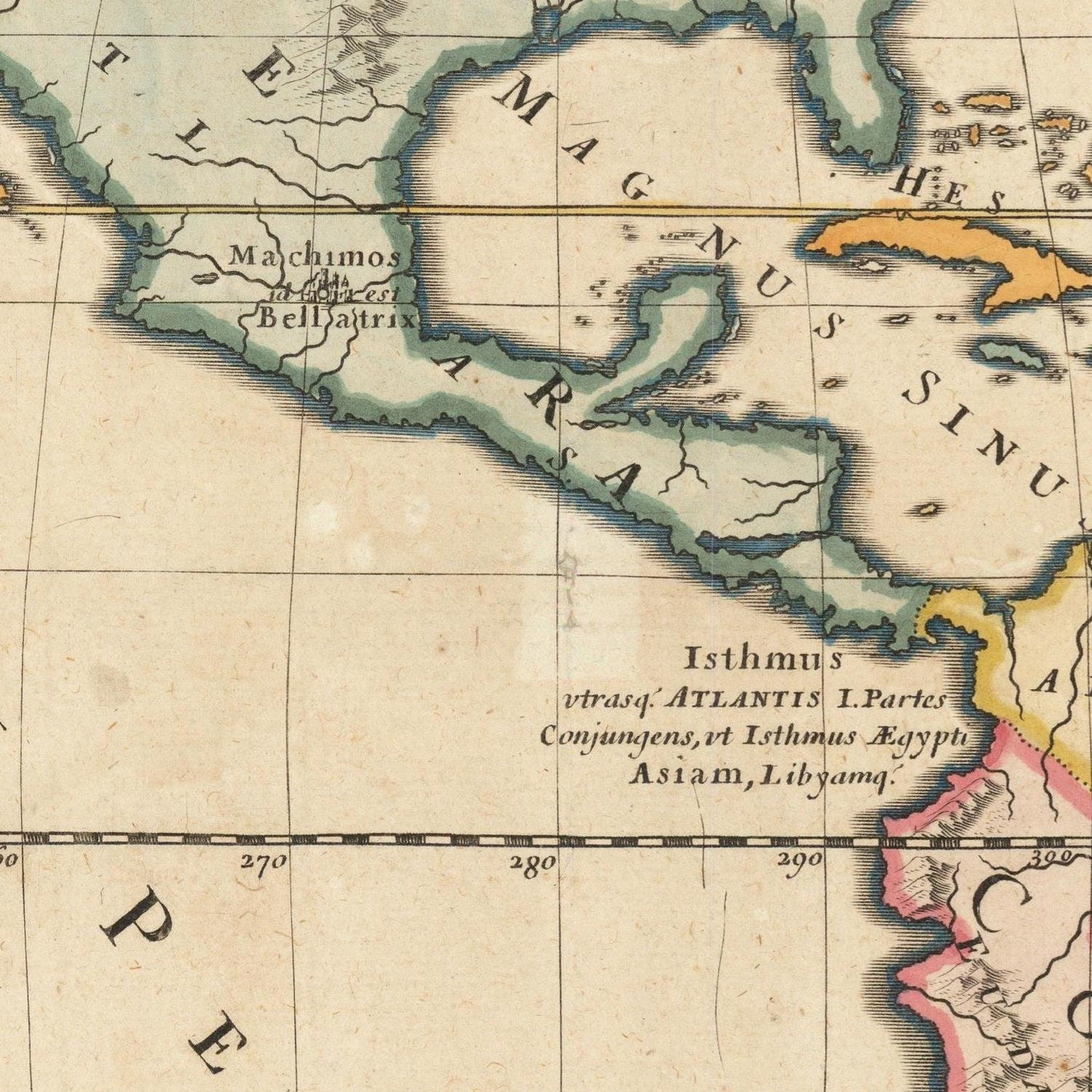 detail of the map from the centre