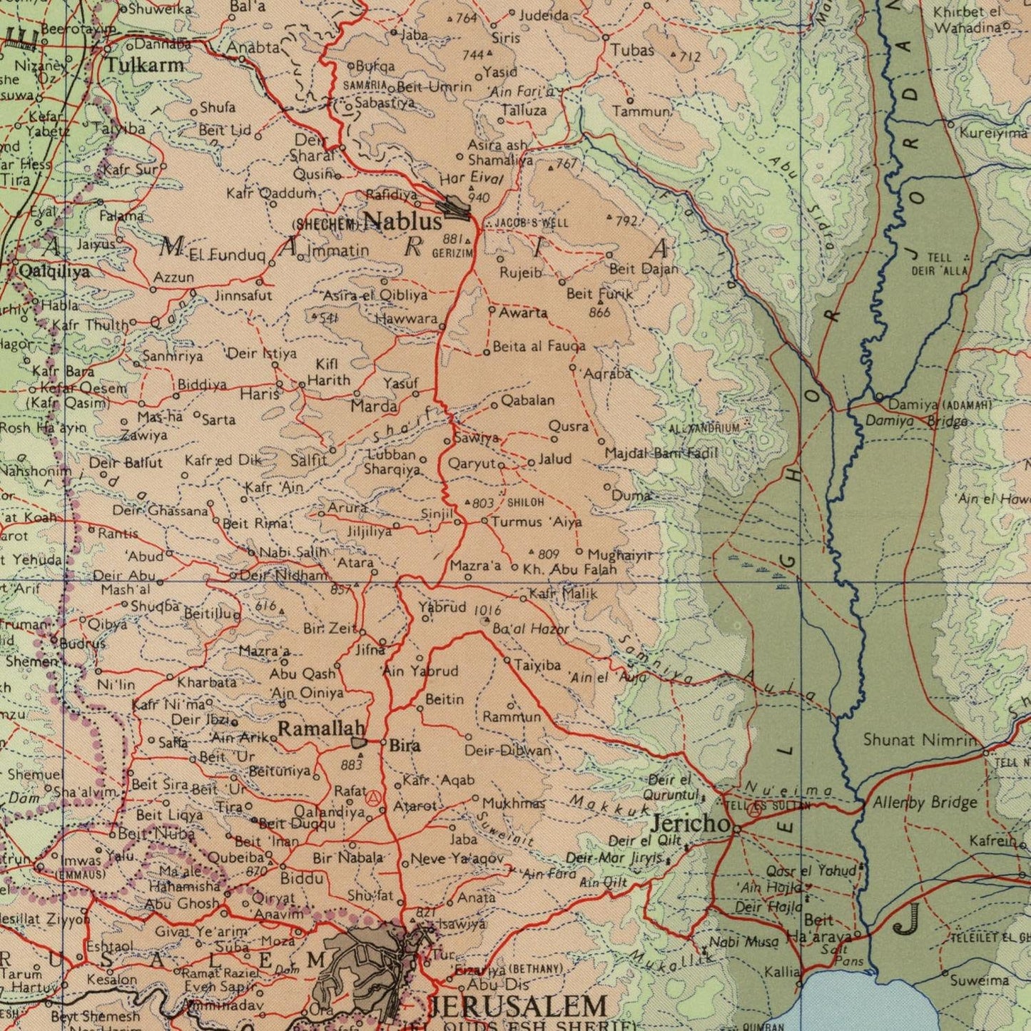 detail of the map from the centre