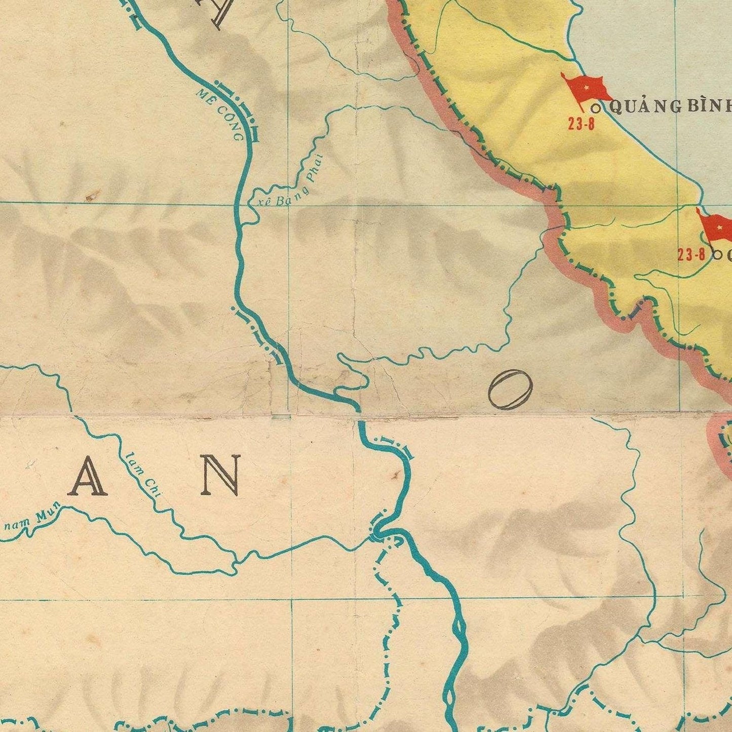 detail of the map from the centre