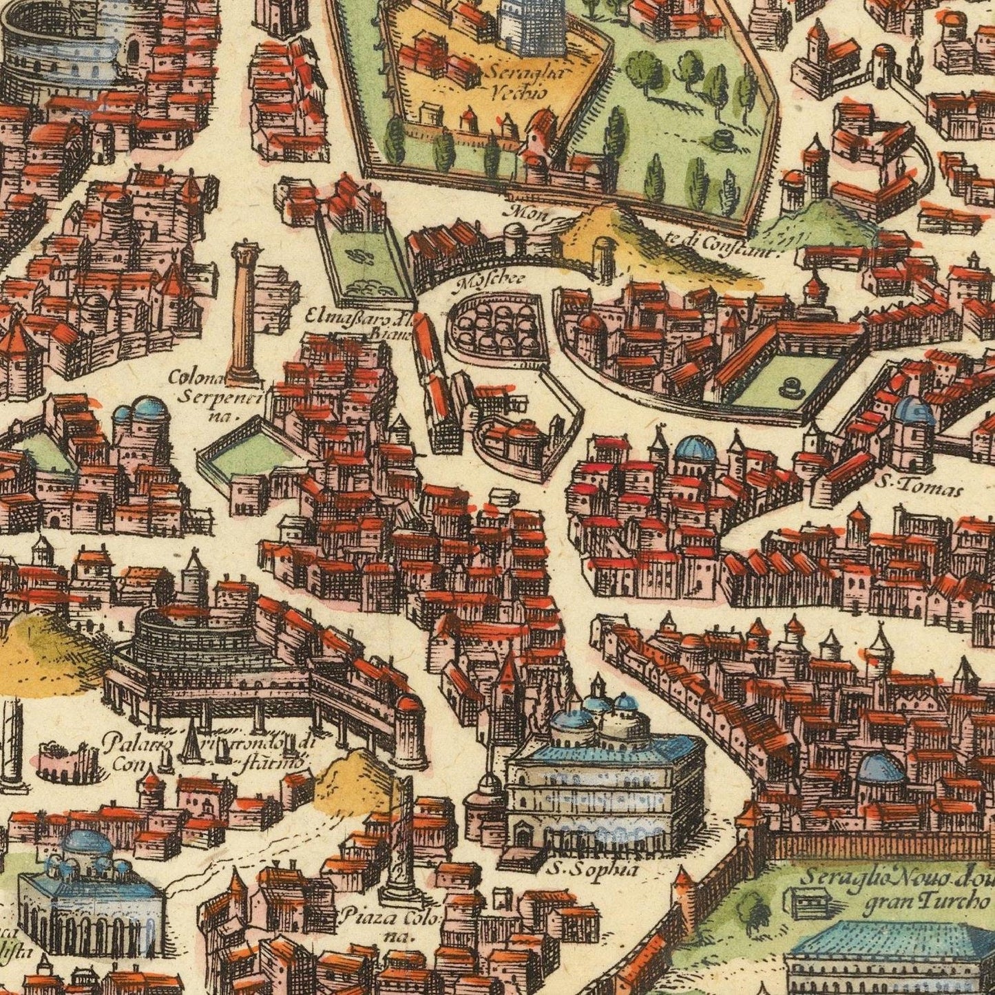 detail of the map from the centre