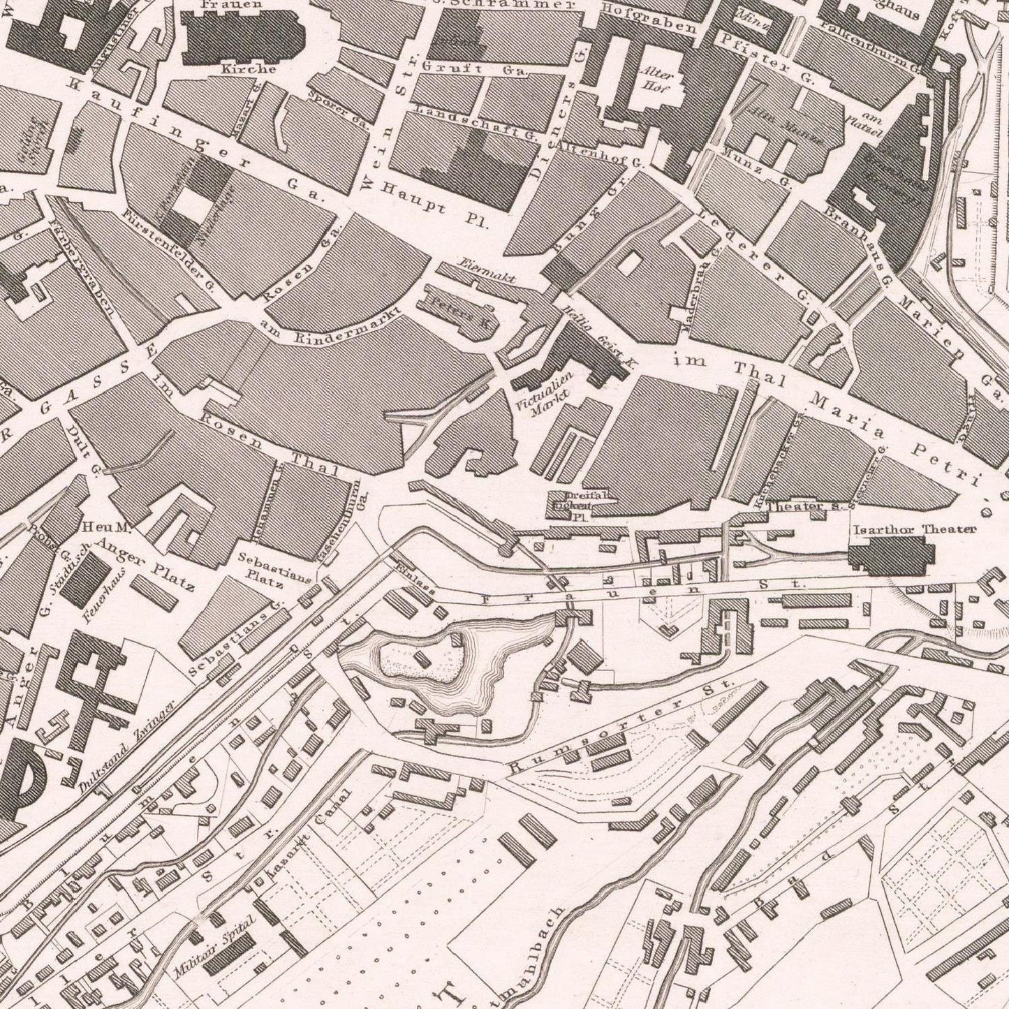 detail of the map from the centre