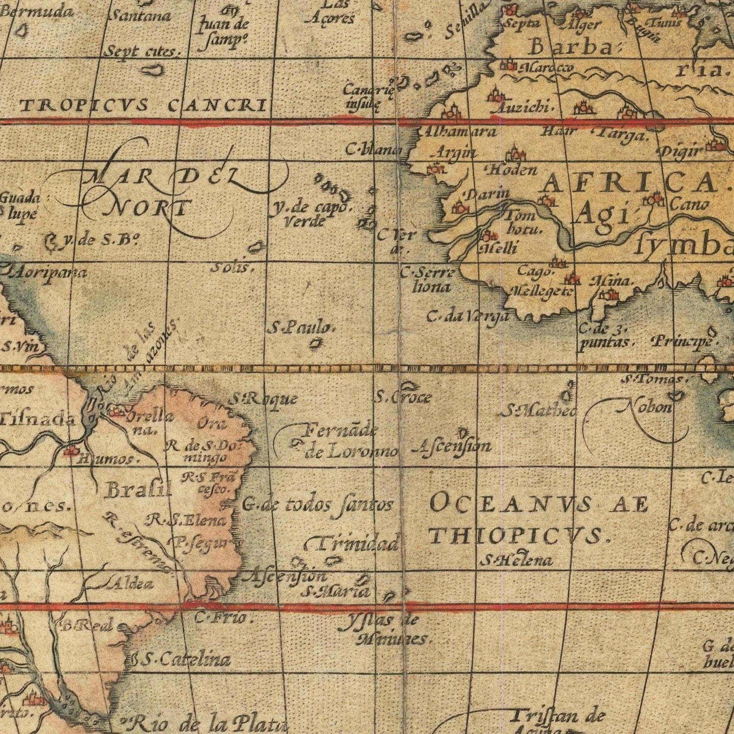 detail of the map from the centre