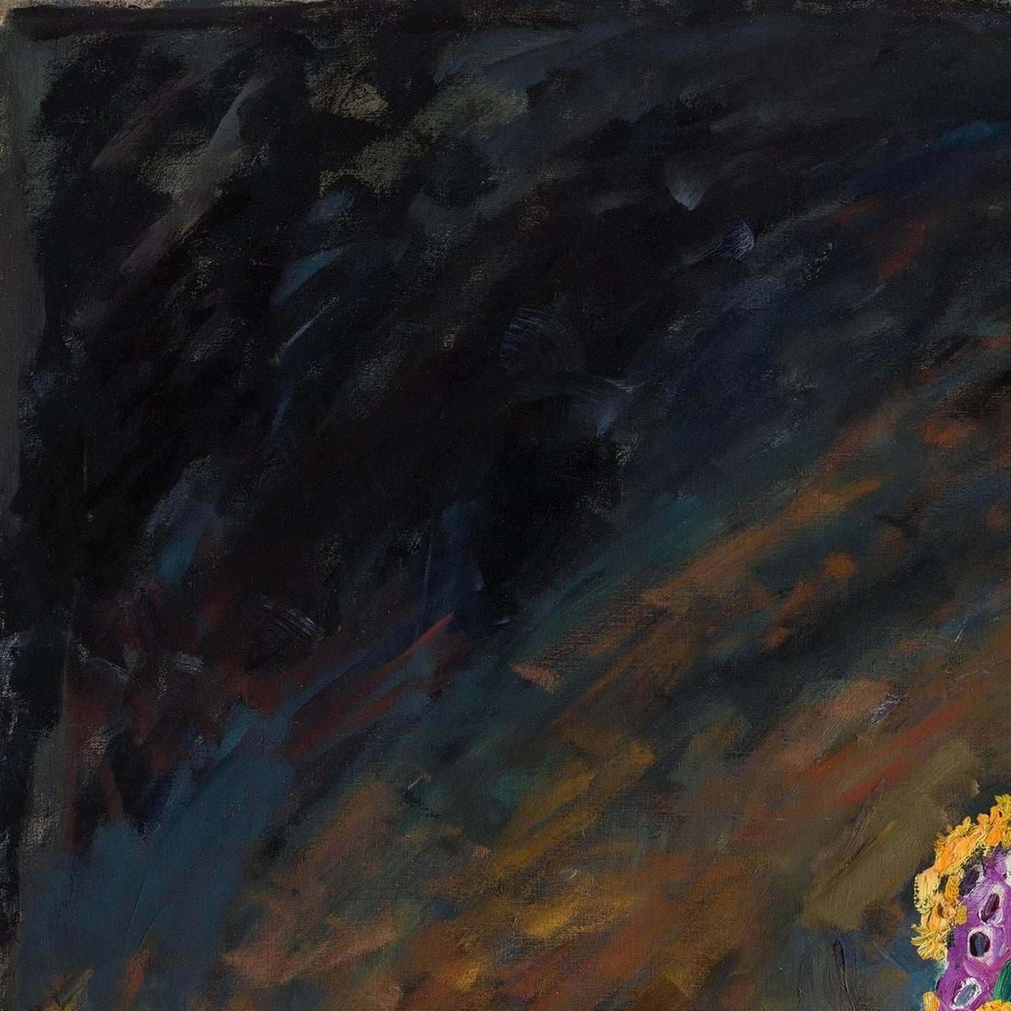 detail of the fine art reproduction from the top left corner