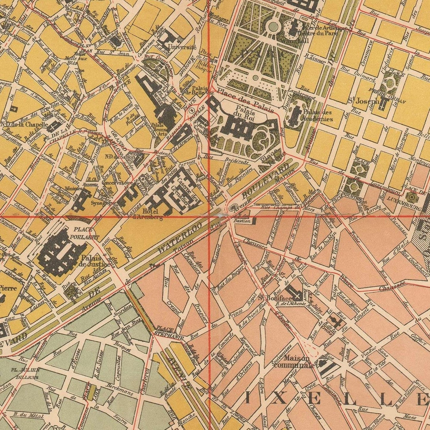 detail of the map from the centre