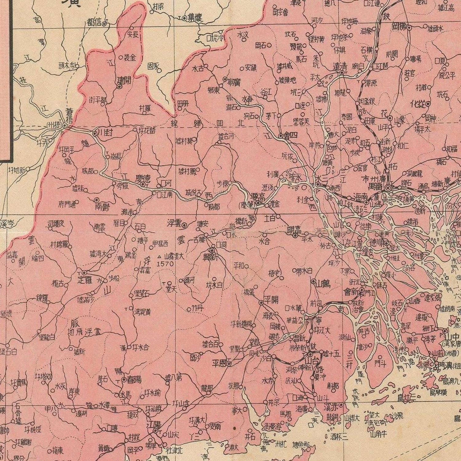 detail of the map from the centre