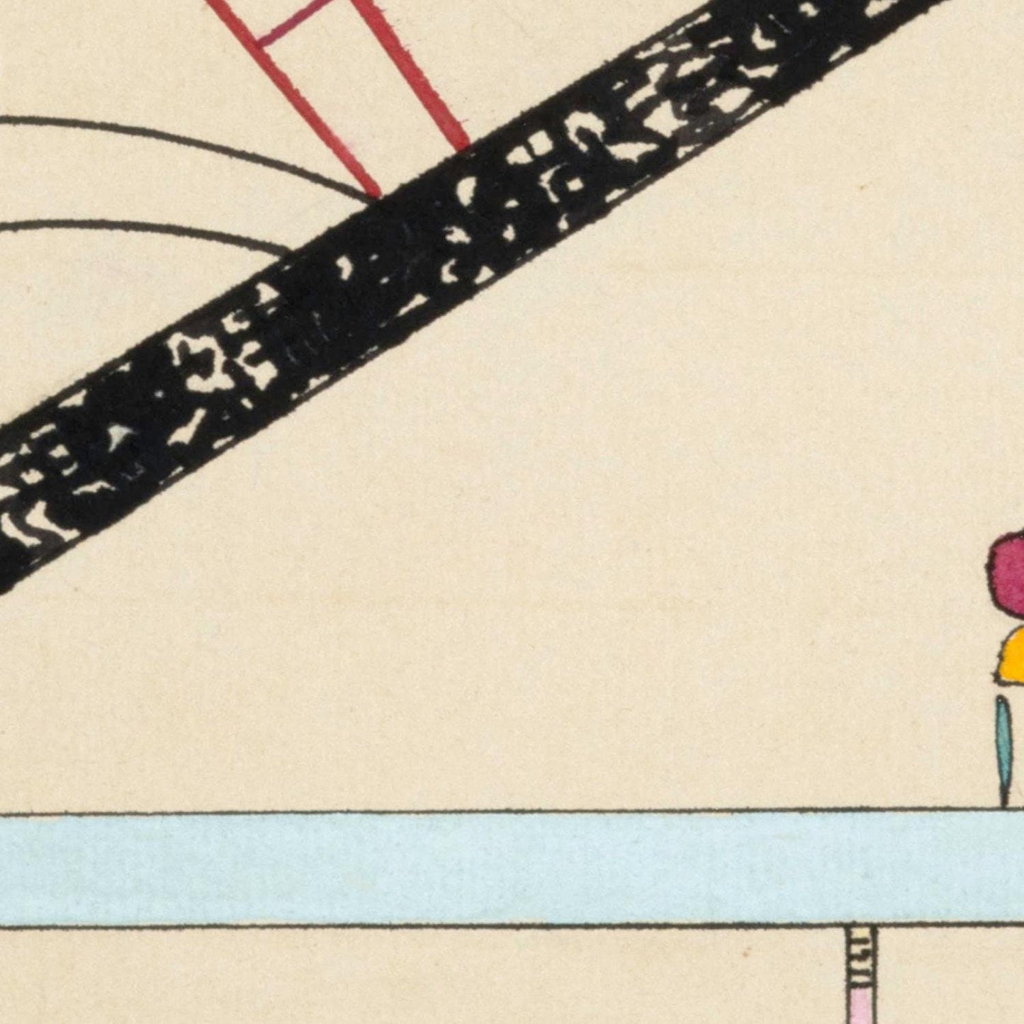 detail of the fine art reproduction from the centre