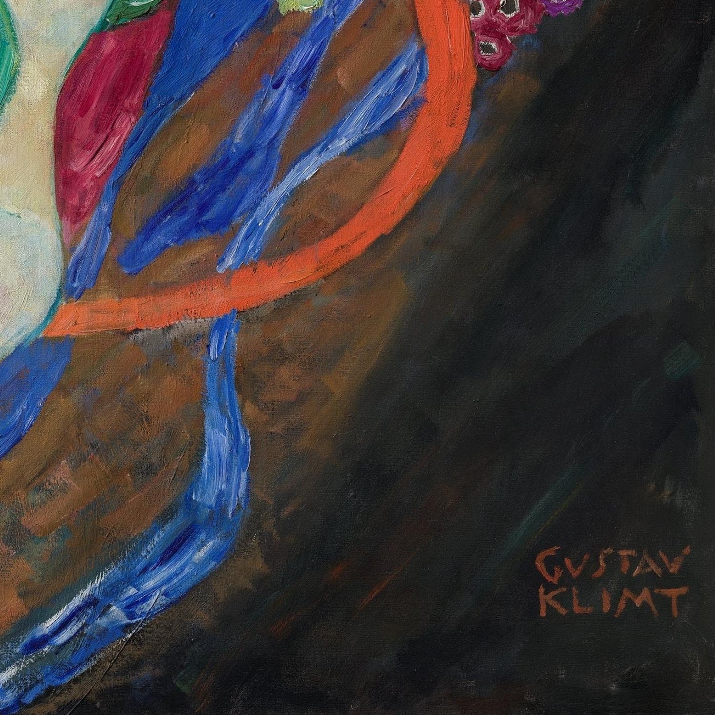 detail of the fine art reproduction from the bottom right corner