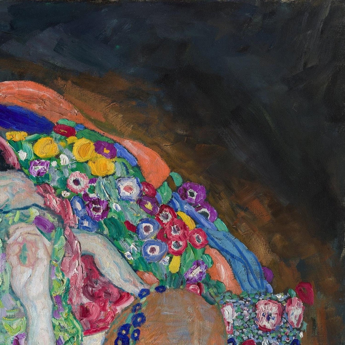detail of the fine art reproduction from the top right corner