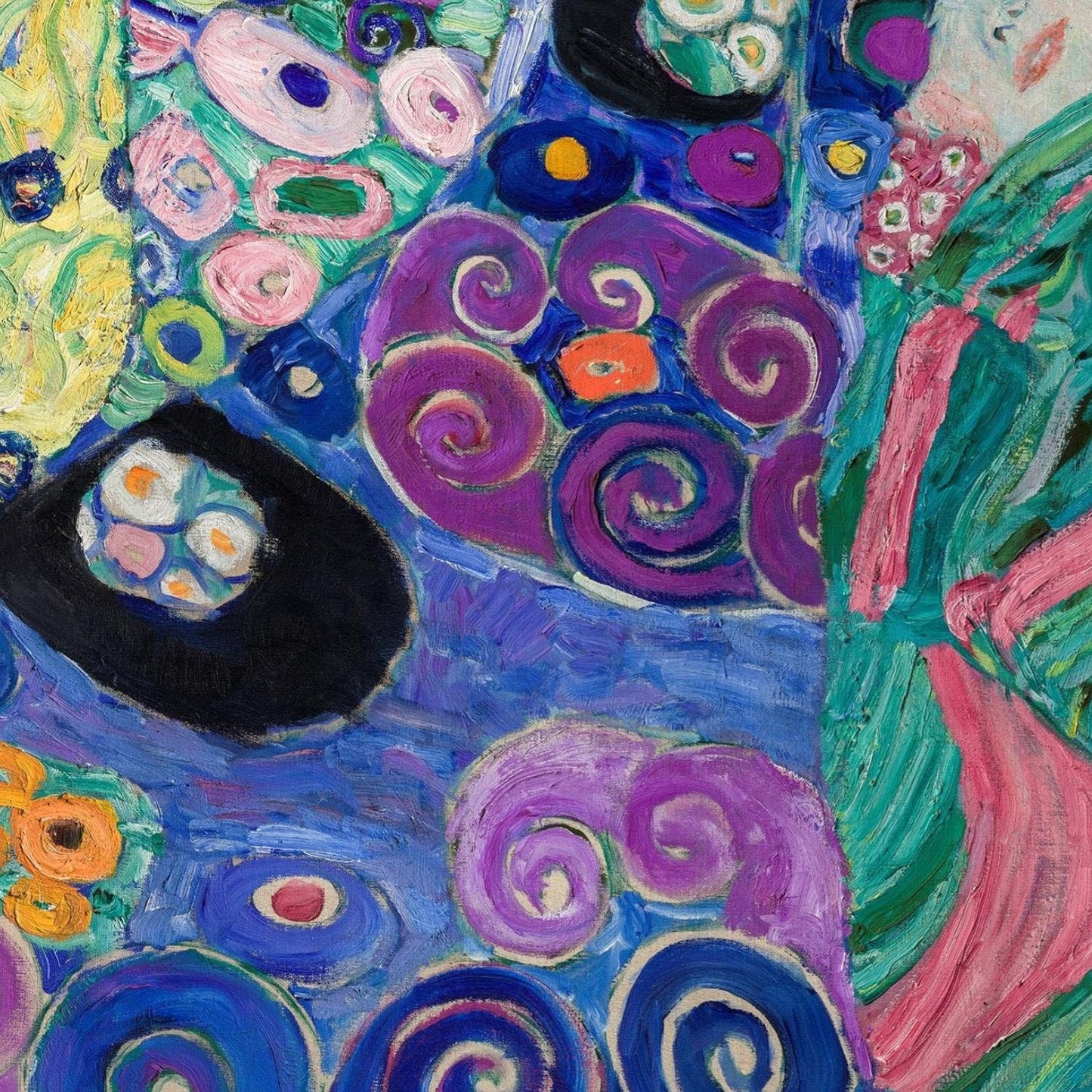 detail of the fine art reproduction from the centre left