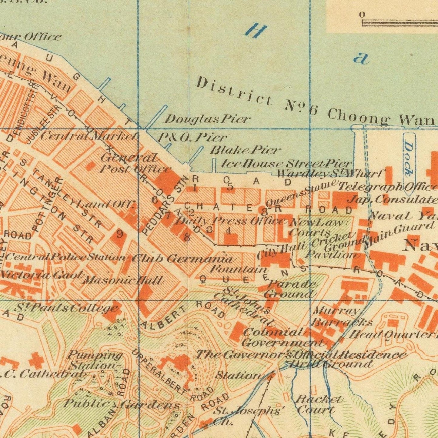 detail of the map from the centre
