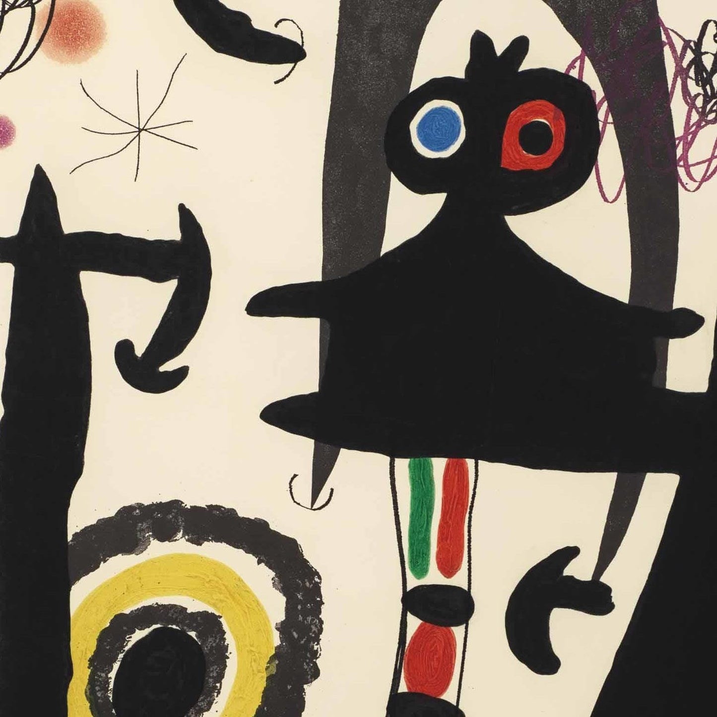 detail of the fine art reproduction from the centre