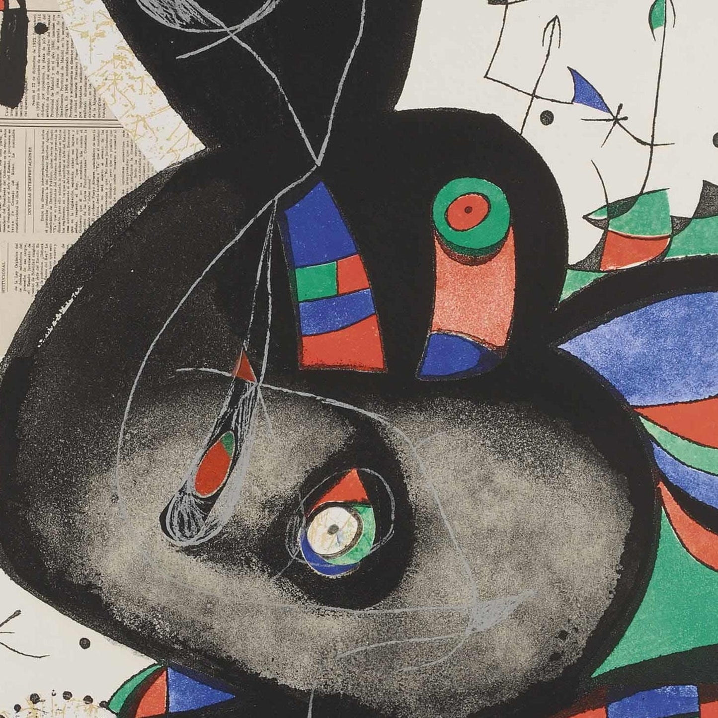 detail of the fine art reproduction from the centre