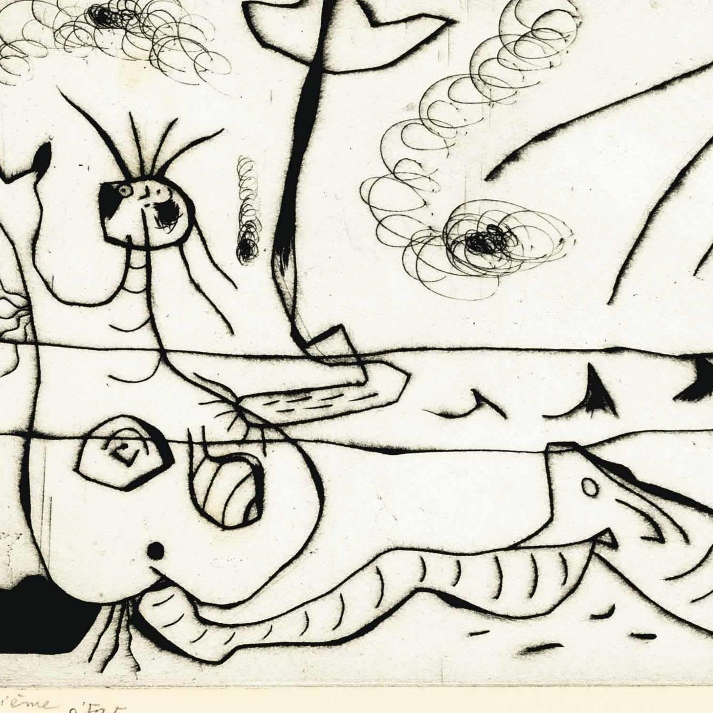 detail of the fine art reproduction from the centre