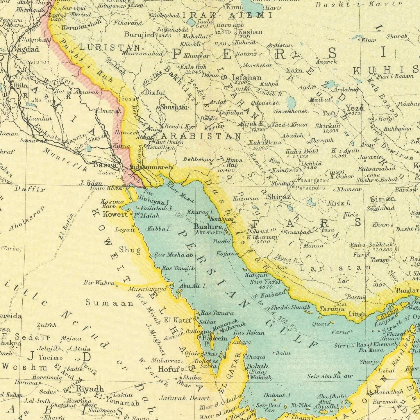 detail of the map from the centre