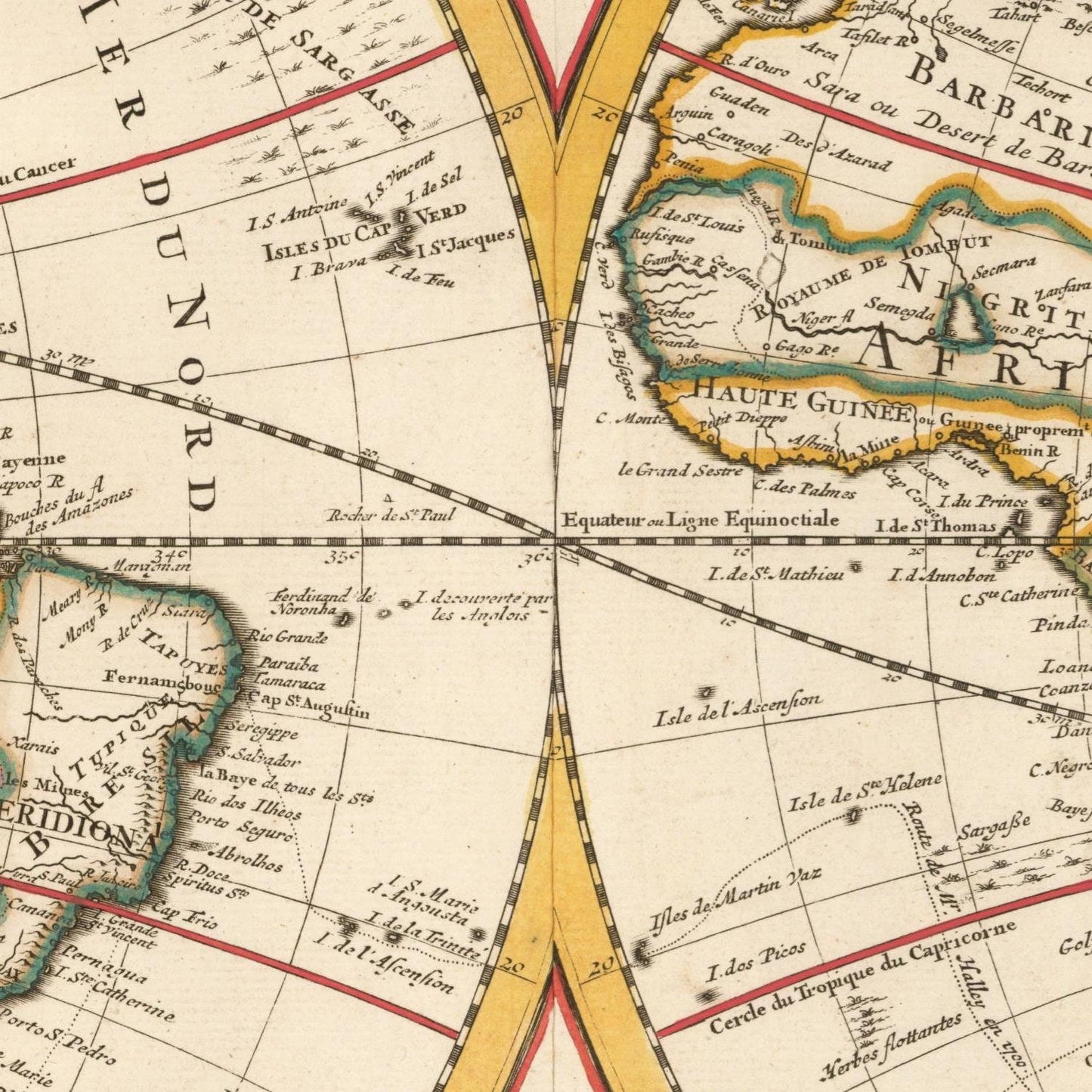 detail of the map from the centre