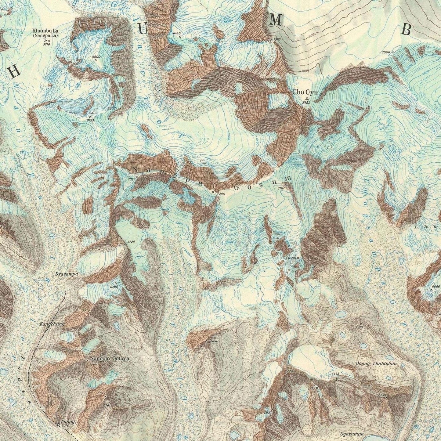 detail of the map from the centre