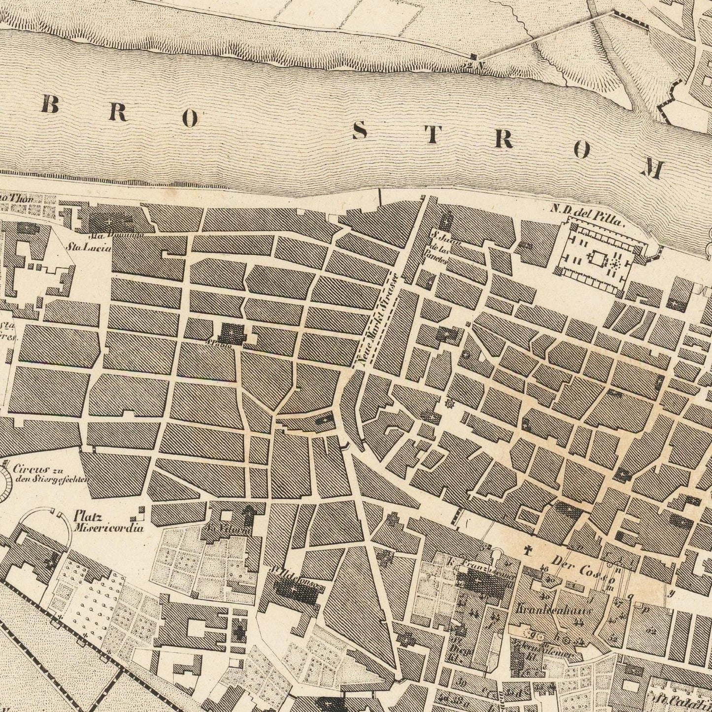 detail of the map from the centre