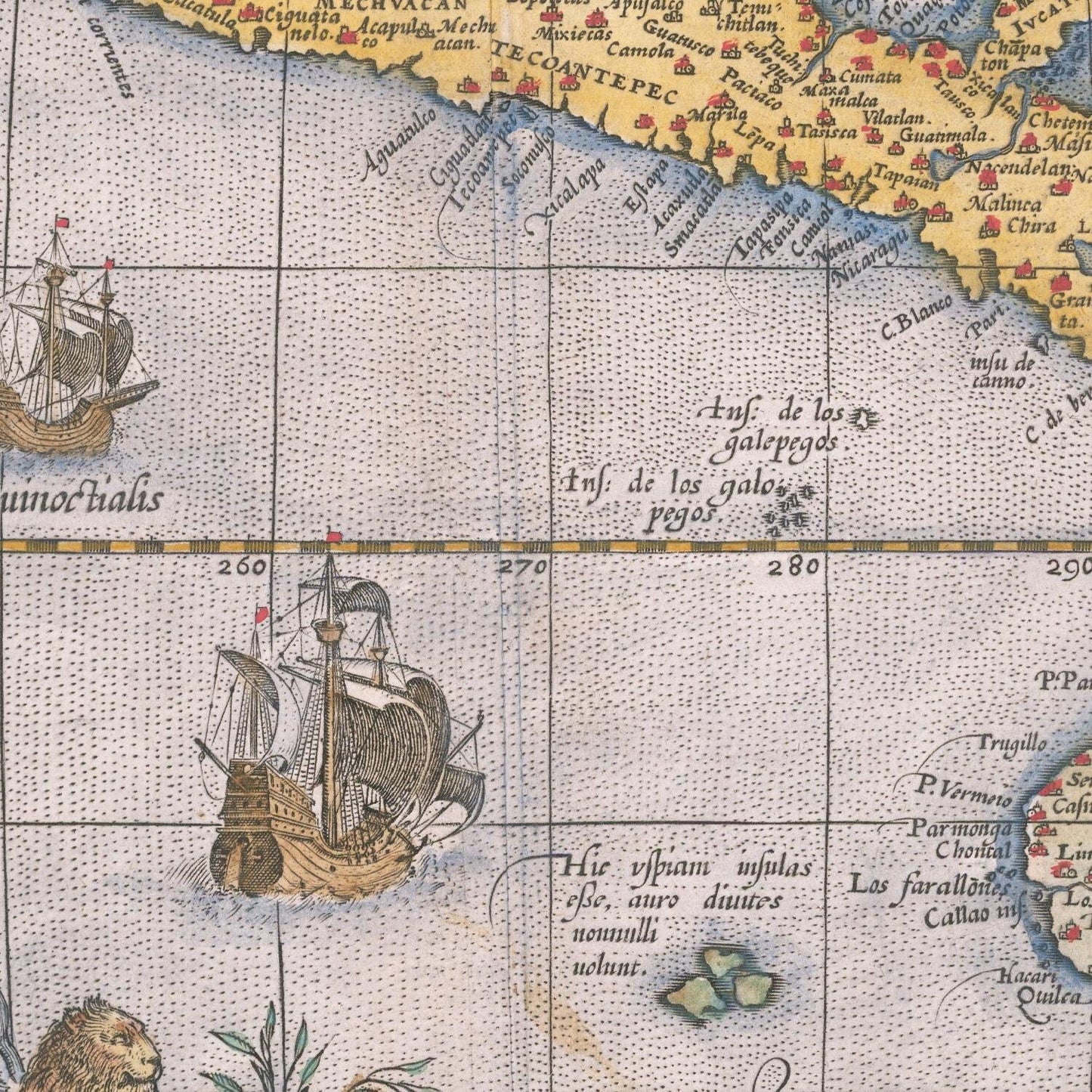 detail of the map from the centre