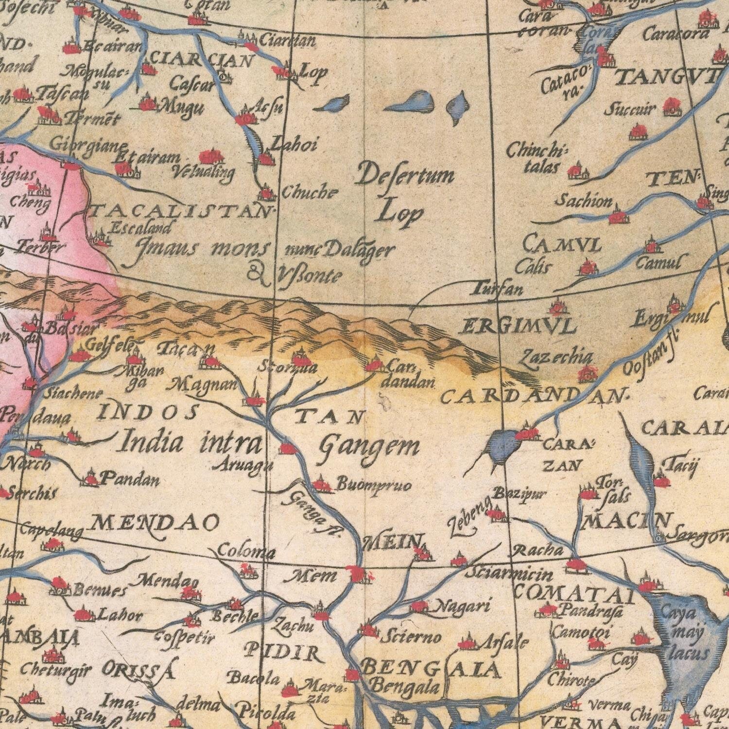 detail of the map from the centre