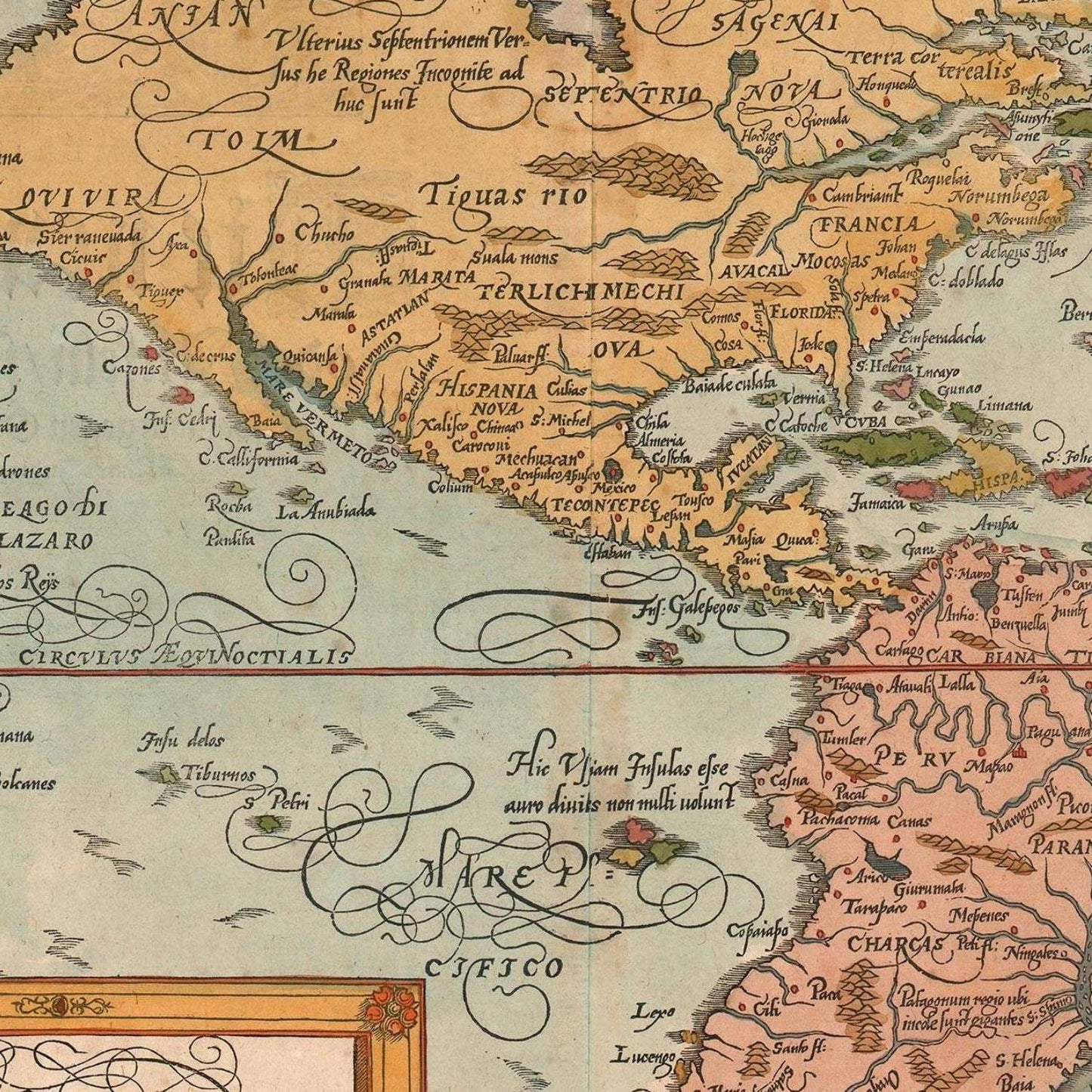 detail of the map from the centre