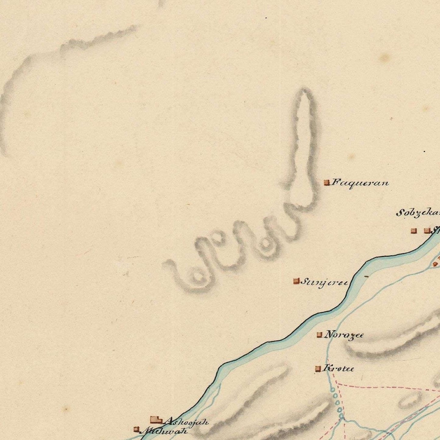 detail of the map from the centre