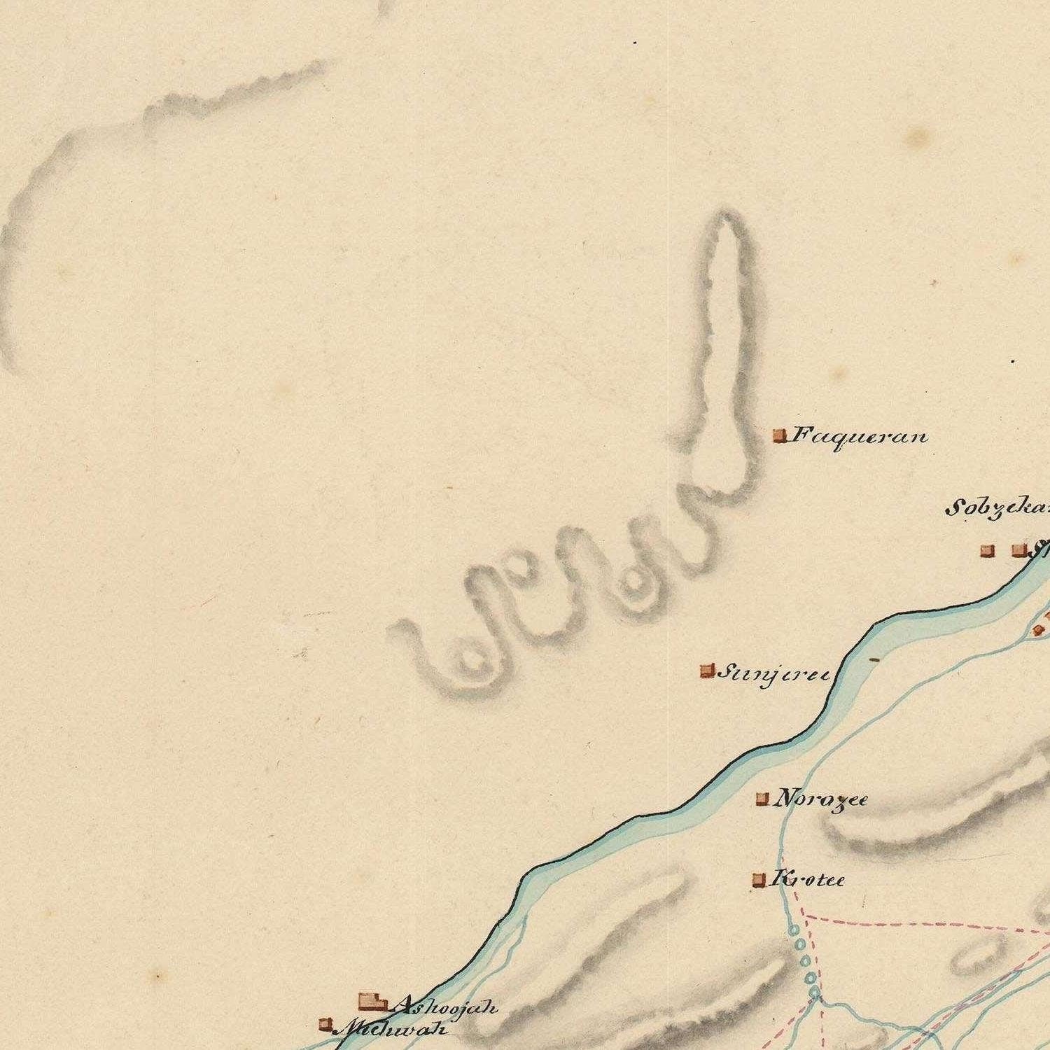 detail of the map from the centre