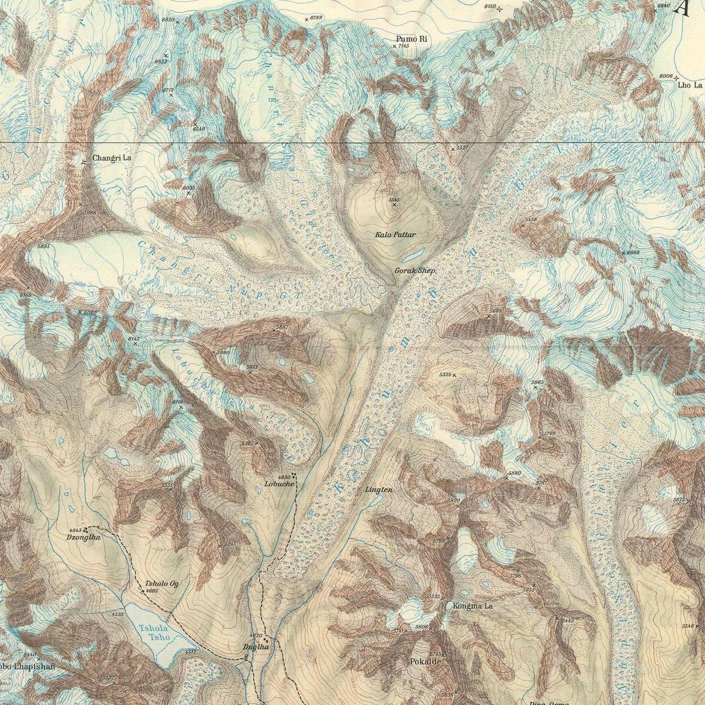 detail of the map from the centre