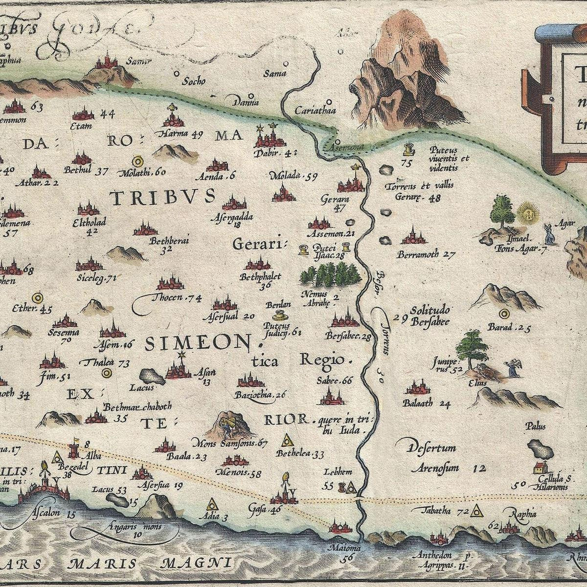 detail of the map from the centre