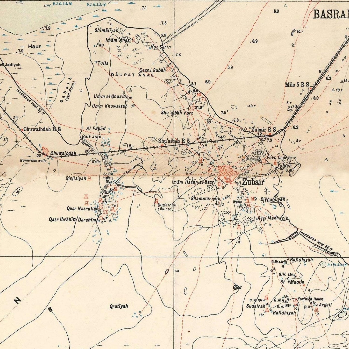detail of the map from the centre